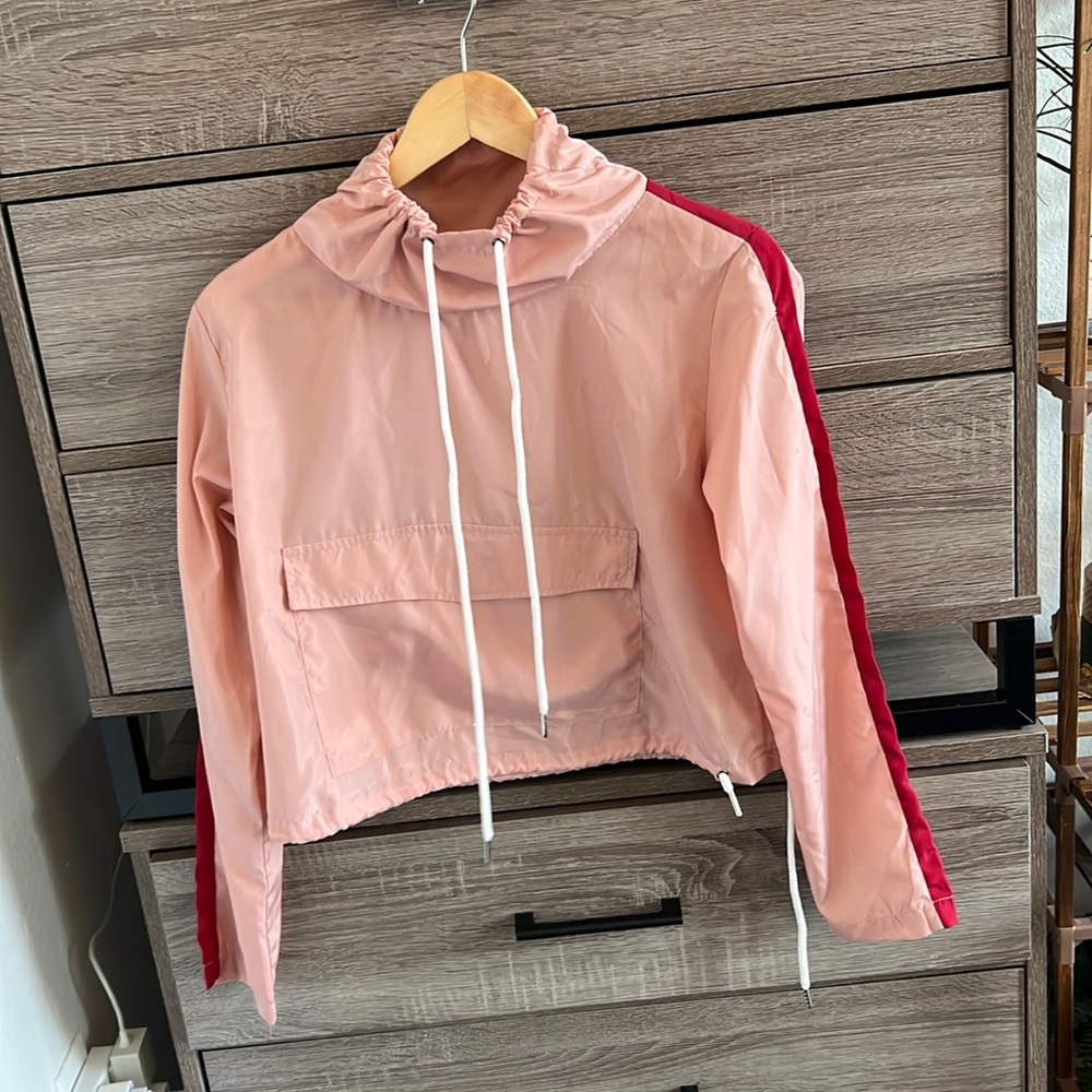 Pink windbreaker two-toned